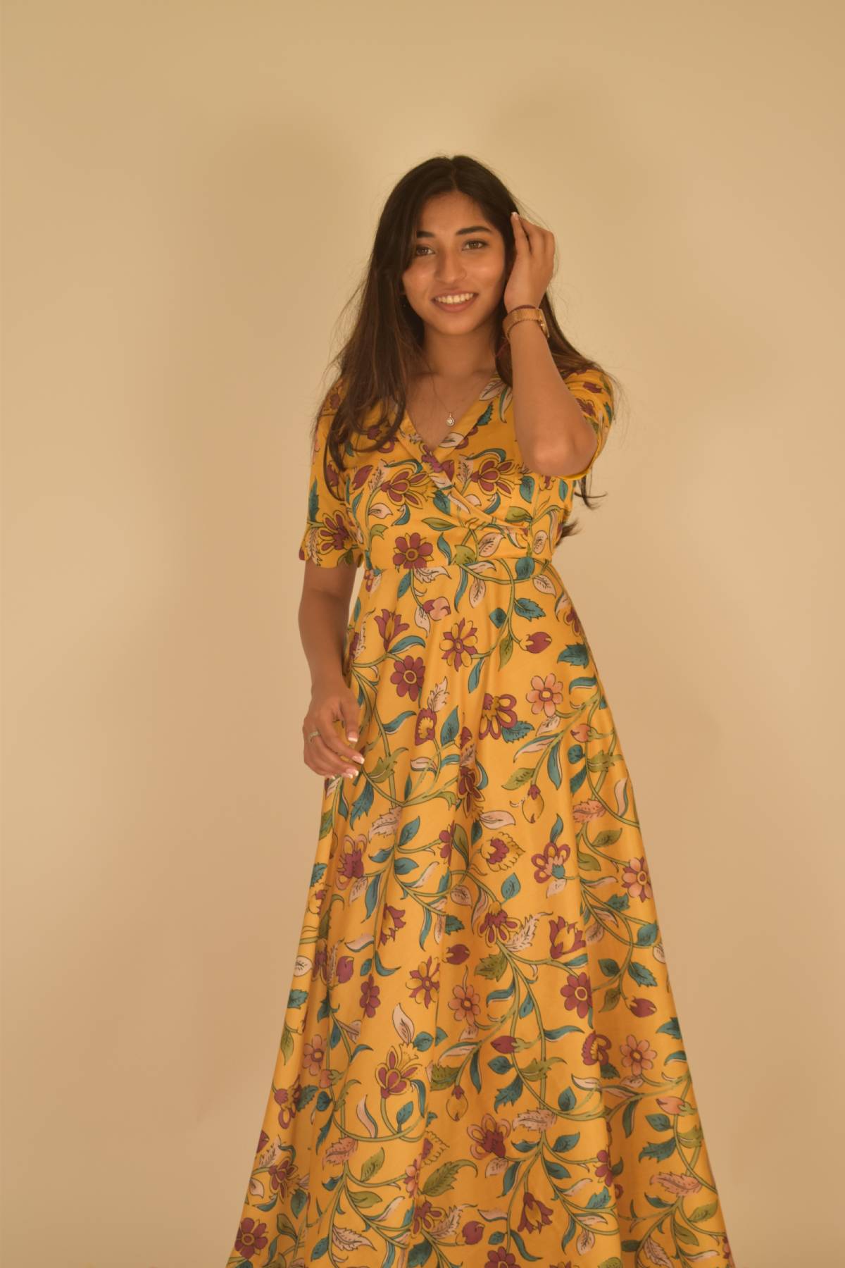 Yellow Floral Gown